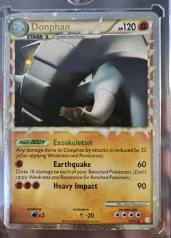 Pokemon TCG Donphan Prime HeartGold SoulSilver Holo Rare Card 107/123 2010 NM 🐘 - Image 1