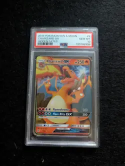 Charizard Gx 9 PSA 10 Graded Pokemon Card Sun & Moon - Image 1
