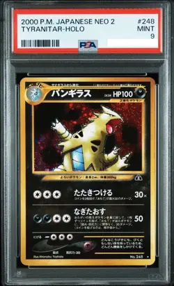 Pokemon PSA 9 #248 2000 Tyranitar Neo Discovery Japanese Holo Original Card - Image 1
