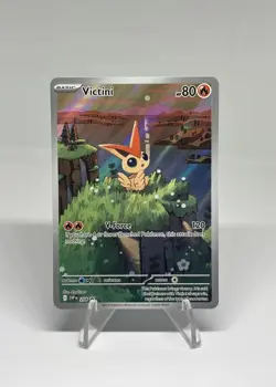 Victini 208 Illustration Rare Sv: Scarlet & Violet Promo Card Full Art Holo MINT - Image 1