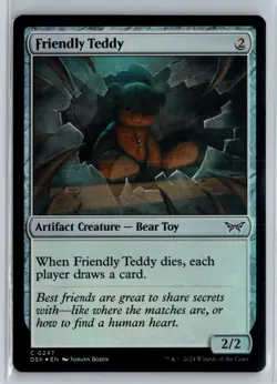 FOIL Friendly Teddy Duskmourn Common - MTG Magic the Gathering Card - Image 1
