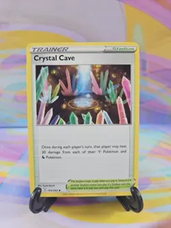 Pokemon TCG Evolving Skies Card | Crystal Cave 144/203 Uncommon - Image 1