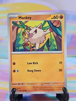 Pokemon TCG Paldea Evolved Card | Mankey 106/193 Common - Image 1