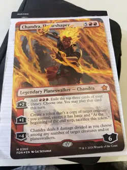 Magic MtG Chandra Flameshaper Foundations 8” x 10” Oversized Gamescom 2025 - Image 1