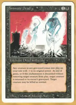 Animate Dead (Revised Edition Core Set, English, 1994) MTG - Image 1