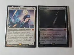 Cloud, Midgar Mercenary #10 Non-Foil & Buster Sword #255 Foil. Final Fantasy MTG - Image 2