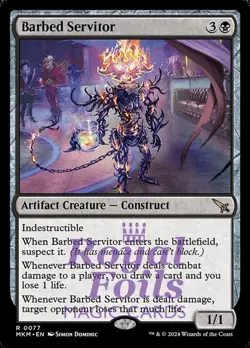 Barbed Servitor 2x FOIL MTG Murders at Karlov Manor MKM Rare MINT black - Image 1