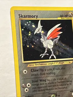 2000 POKEMON TCG Skarmory #13/111 Neo Genesis Holo Rare Card Vintage English LP - Image 3