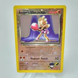 Winner Rocket's Hitmonchan Best Promo 9 Pokemon Card Reverse Holo Foil Rare HP - Image 1