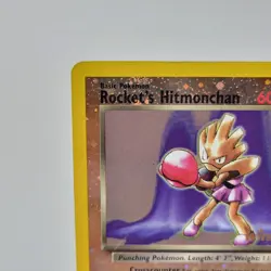 Winner Rocket's Hitmonchan Best Promo 9 Pokemon Card Reverse Holo Foil Rare HP - Image 5