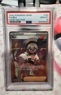 2020 Pokemon Sword & Shield Vivid Voltage - #180 Full Art Bea - PSA 10 Gem Mint - Image 1