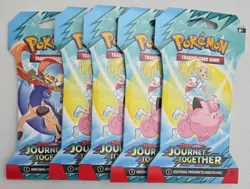 NEW Pokemon Scarlet & Violet Journey Together Sleeved Booster Pack (LOT OF 5) - Image 1