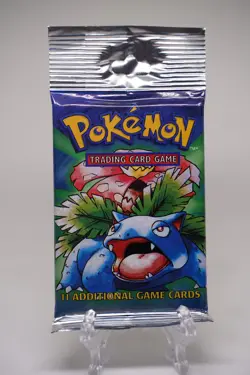 21.26g Pokemon Base Set Booster Pack Unlimited Venusaur WOTC TCG Vintage Sealed - Image 2