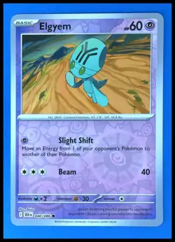 2025 Pokemon Gaming SV Black Bolt - BLK EN Elgyem Reverse Holo #040/086 Common - Image 1