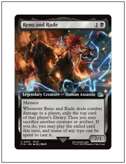 1x Reno and Rude, Extended Art, Final Fantasy, Magic MTG NM - Image 1