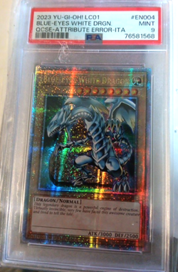 yugioh blue eyes white dragon en004 - QCSE-Attribute Error-ITA PSA 9 #76581568 - Image 2