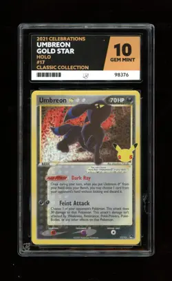Pokemon Umbreon TCG Gold Star Ace 10 Celebrations Card 17/17 ref320 - Image 1