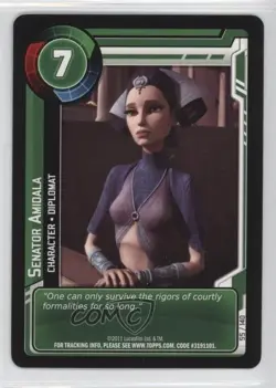 2011 Star Wars: Clone Wars Adventures Trading Card Game Senator Amidala #55 - Image 1