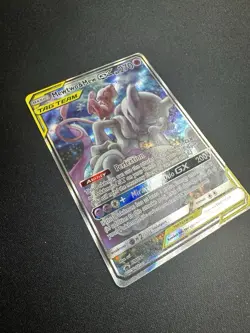 Mewtwo & Mew GX SM191 Sun & Moon Tag Team Alt Art Promo Pokemon Card - Image 2