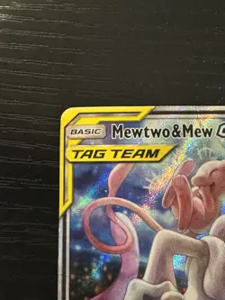 Mewtwo & Mew GX SM191 Sun & Moon Tag Team Alt Art Promo Pokemon Card - Image 3