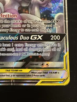 Mewtwo & Mew GX SM191 Sun & Moon Tag Team Alt Art Promo Pokemon Card - Image 5