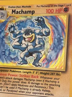 Machamp 8/102 Rare Holo 1st Edition Base Set Pokemon Card - Image 2