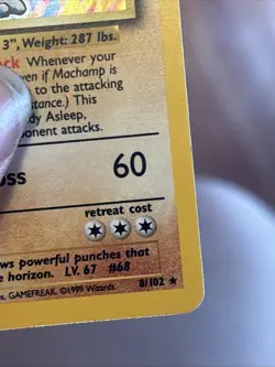 Machamp 8/102 Rare Holo 1st Edition Base Set Pokemon Card - Image 5