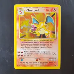 Charizard 4/102 Holo Rare Base Set WOTC LP/MP Pokemon Card - Image 1