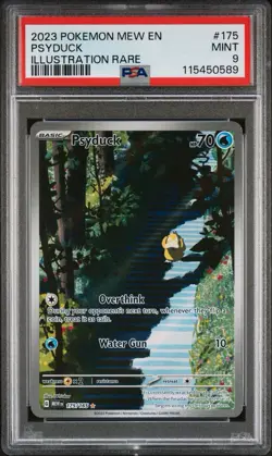 Psyduck 175/165 PSA 9 MINT Illustration Rare 2023 Pokemon Card Mew 151 - Image 1