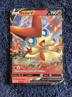 Victini V 021/163 -- Pokemon TCG Battle Styles -- NM - Holo Ultra Rare Card - Image 1
