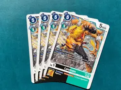 Leomon EX5-047 Playset Animal Colosseum Digimon Card Game x4 - Image 1