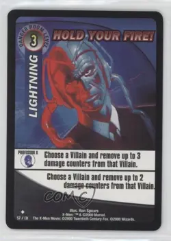 2000 The X-Men Movie Trading Card Game Hold Your Fire! #57 - Image 1