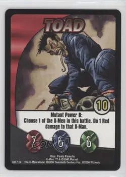 2000 The X-Men Movie Trading Card Game Toad #130 - Image 1