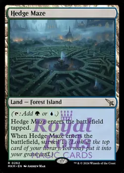 Hedge Maze 1x FOIL MTG Murders at Karlov Manor MKM Rare MINT blue green land - Image 1