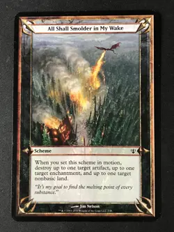 MTG Archenemy #2 All Shall Smolder in My Wake (Oversize Card) 3.5x5" MP - Image 1