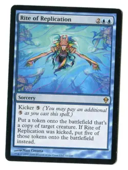 MTG Rite of Replication Zendikar ZEN Rare Kicker Create Five Copies Unplayed NM - Image 1