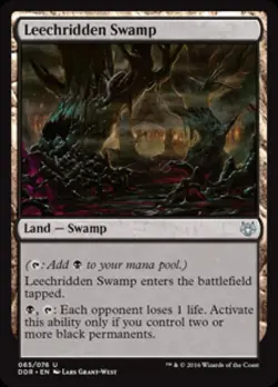 Leechridden Swamp - Medium Play MTG Duel Decks: Nissa vs Ob Nixilis - Image 1