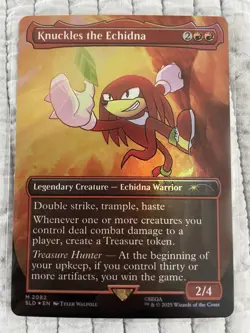 Knuckles The Echidna FOIL 2082 - MTG Sonic The Hedgehog Secret Lair - Image 1