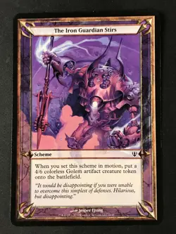 MTG Archenemy #22 The Iron Guardian Stirs Scheme (Oversize Card) 3.5x5" MP - Image 1
