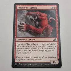 MTG: Ferocious Tigorilla 115/274 - Ikoria Lair of Behemoths 2020 Red Common (2) - Image 1