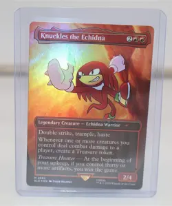 Knuckles The Echidna FOIL 2082 - MTG Sonic The Hedgehog Secret Lair #2082 - - Image 1