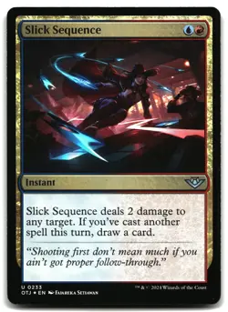 MTG Slick Sequence FOIL U Outlaws of Thunder Junction 233 LP - Image 1