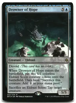 MTG Drowner of Hope FOIL R Battle for Zendikar 57 LP - Image 1