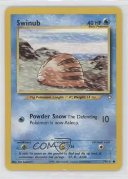Swinub Pokemon Neo Genesis #79 2000 READ - Image 1