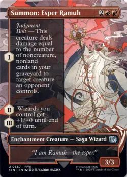 Summon: Esper Ramuh (Showcase)- Final Fantasy - Magic MTG NM - Image 1