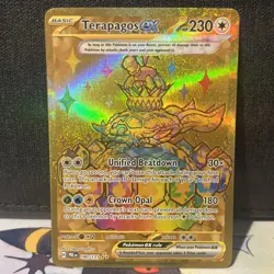 Terapagos EX 180/131 Gold Hyper Rare - Pokemon Prismatic Evolutions NM - Image 1