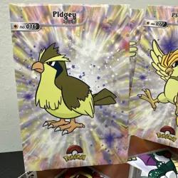Pokemon Database Shiny Set Pidgey Pidgeotto Pidgeot Sparkle Holo Set Of 3 - Image 2