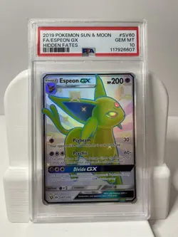 Fa/Espeon Gx #SV60 2019 Pokemon Sun & Moon Hidden Fates PSA 10 - Image 1