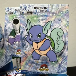 Pokemon Database Shiny Set Squirtle Wartortle Blastoise Sparkle Holo Set Of 3 - Image 3