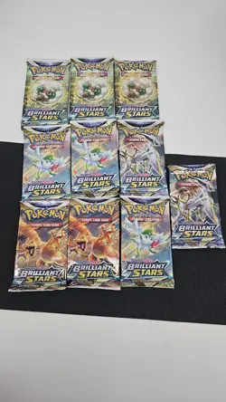 POKEMON TCG! 10x SWSH Brilliant Stars BOOSTER PACK SEALED BRAND NEW - Image 1